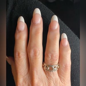 🌷JAI BY JOHN HARDY STERLING SILVER BOX CHAIN PAPERCLIP BAND RING SZ 7